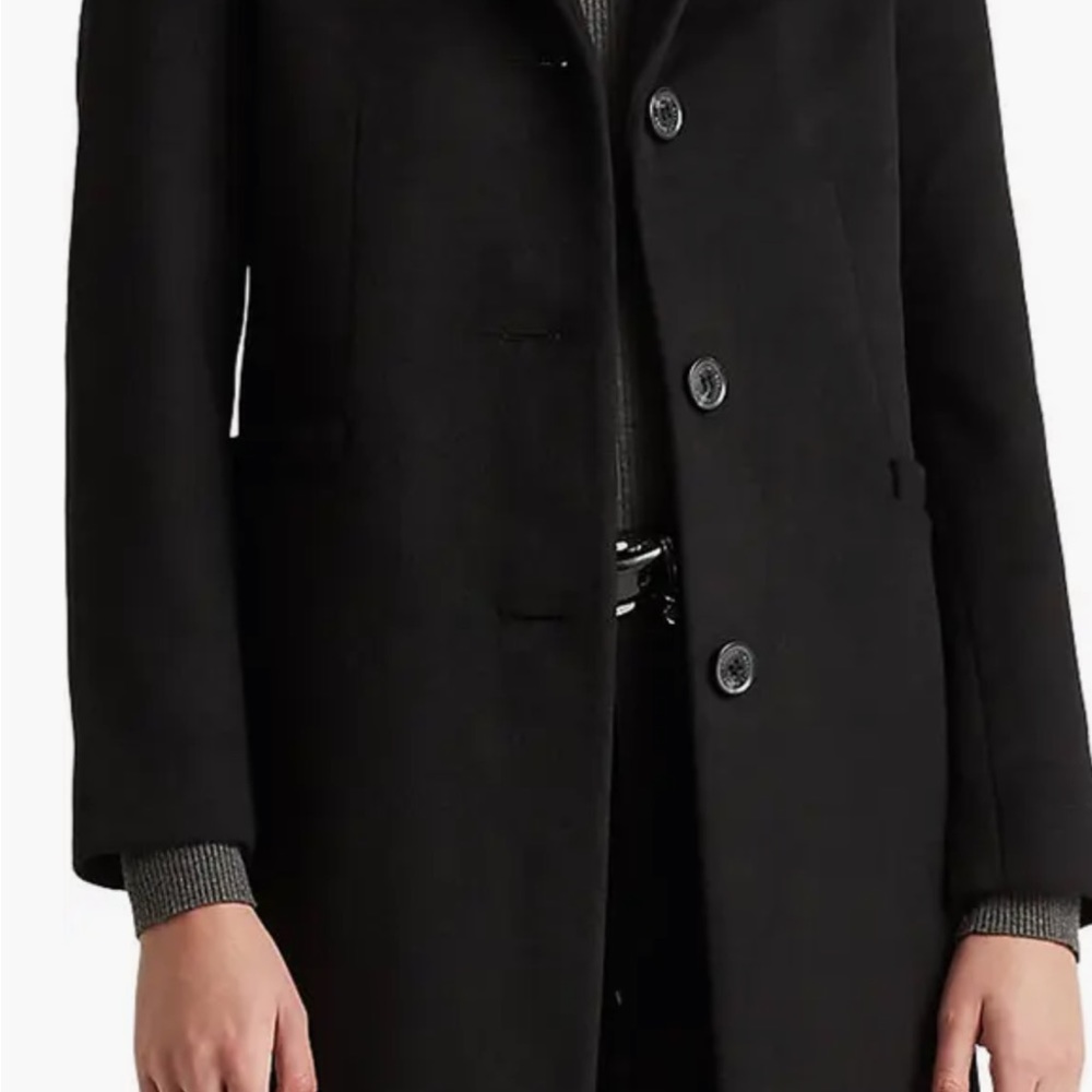 Ralph Lauren single breasted reefer coat